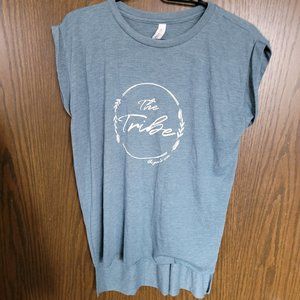 The Tribe the Year to Vibe  Bella Canvas Size Medium Blue Gray Color